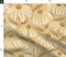 Wildflower Faux Linen Look Soft Mustard Gold Neutral Botanical Earth Tones Elegant Garden Custom Printed Fabric by Spoonflower Various Fabrics by the Yard or Fat Quarter